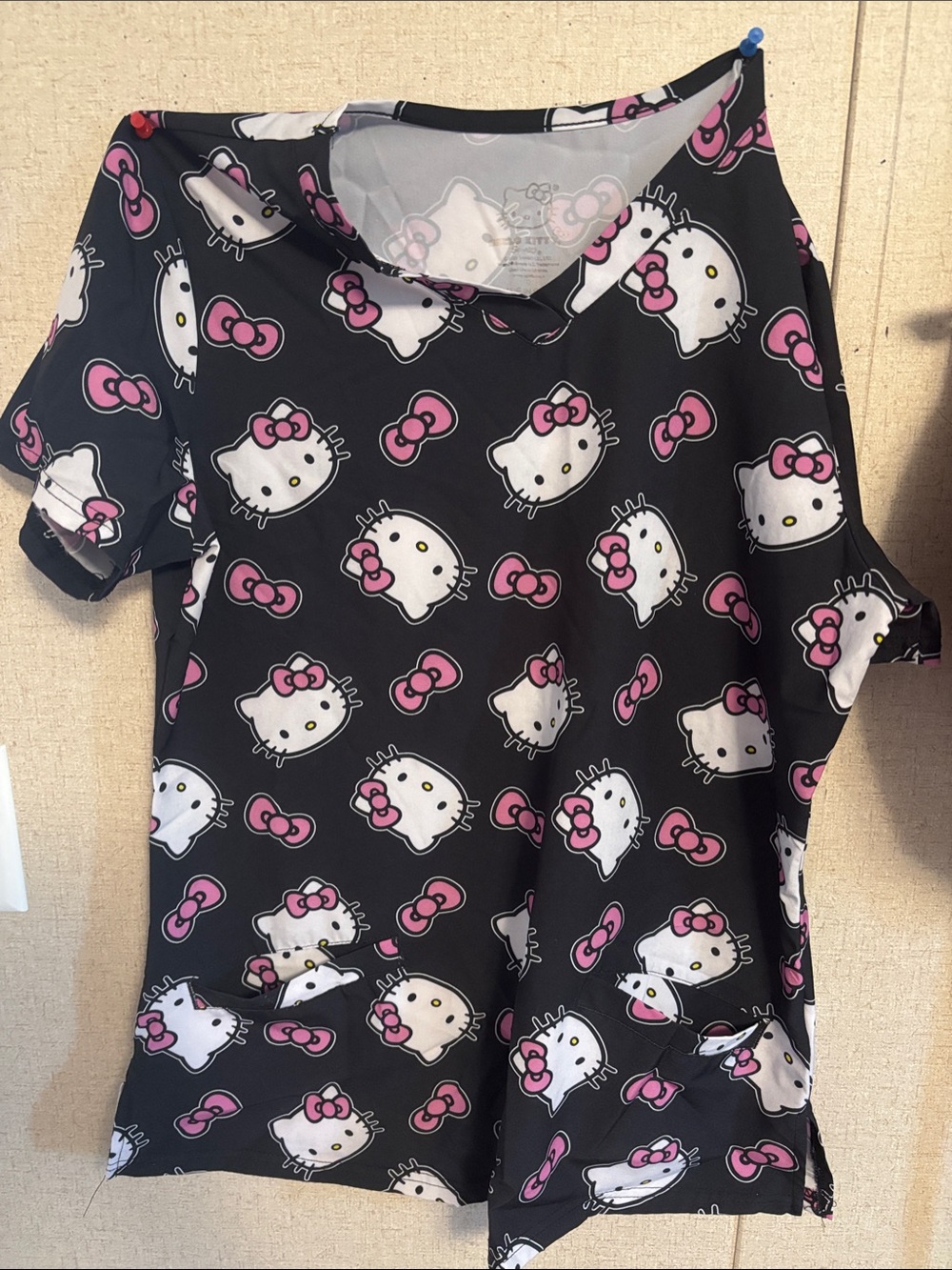 Hello Kitty Black Tee with Pink Accents